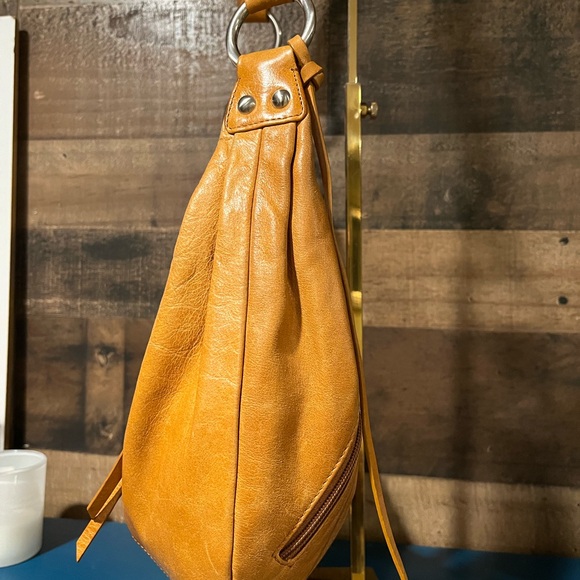 HOBO International Cognac Color Slouch Shoulder Bag Tan Orange Purse Leather - Picture 3 of 7